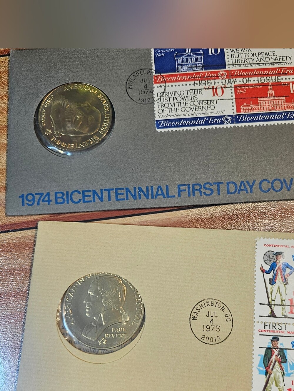 Vtg Bicentennial Coins from 1974 & 1975 ~ Lot of 2